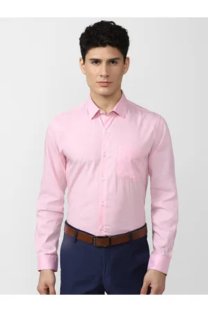 Peter England Men Pink Slim Fit Formal Pure Cotton Shirt