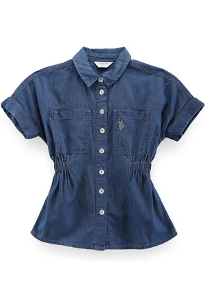 Ralph Lauren Girls Extended Sleeves Pure Cotton Shirt Dress