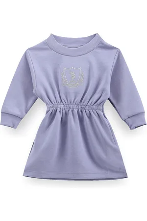 Ralph Lauren Girls Round Neck A-Line Dress