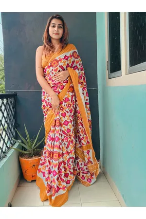 Kalini Ethnic Motifs Printed Pure Cotton Saree