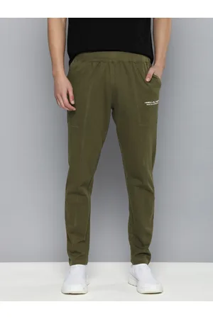 HRX Men Typography Printed Cotton Track Pants