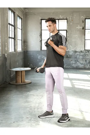 adidas Men Solid 3-Striped Track Pants