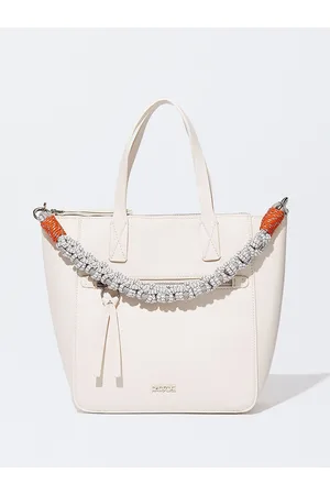 parfois Women Flat-Grain Textured Braided Detail Handheld Bag