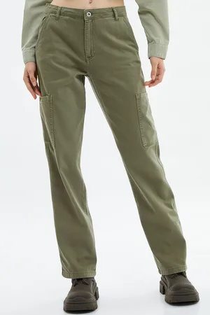 Koton Women Pure Cotton Cargo Trousers