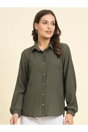 HERE&NOW Horizontal Stripes Opaque Casual Shirt