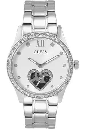 Guess Women Be Loved Embellished Dial & Bracelet Style Straps Analogue Watch GW0380L1