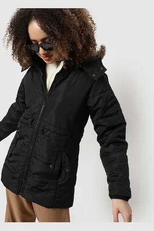 Campus Detachable Fur Hooded Windcheater Longline Puffer Jacket