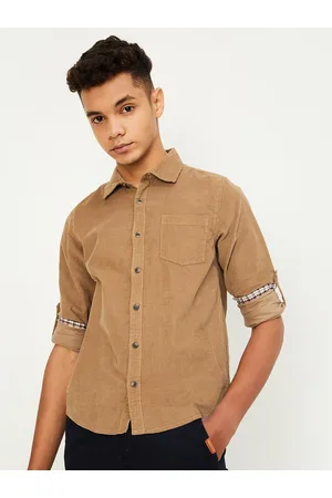 Max Collection Boys Spread Collar Casual Pure Cotton Shirt
