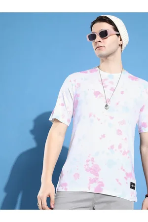 WROGN Men Pure Cotton Tie and Dye Printed Slim Fit T-shirt
