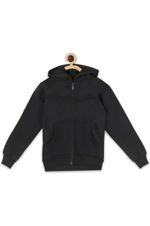 Fashionable Boys Fleece Hooded Front-Open Sweatshirt