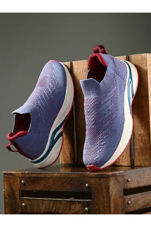 HRX Women Purple & White Mesh Walking Shoes