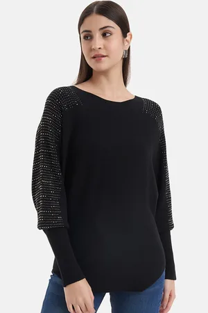 Kazo Boat Neck Embellished Detailed Pullover