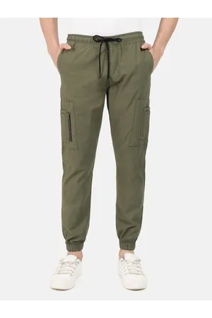 IVOC Men Solid Cotton Cargo Pocket Joggers