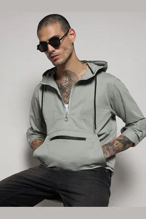 Campus Green Hooded Windcheater Tailored Jacket