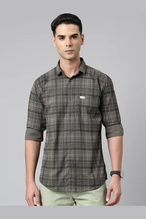 Majestic Men Comfort Slim Fit Tartan Checked Cotton Casual Shirt