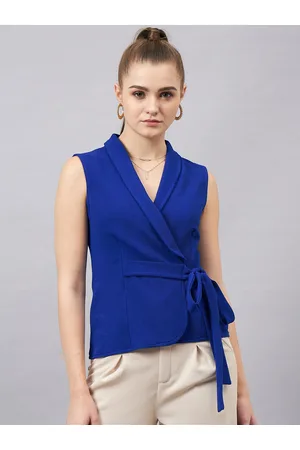 Chemistry V-Neck Sleeveless Wrap Crop Top