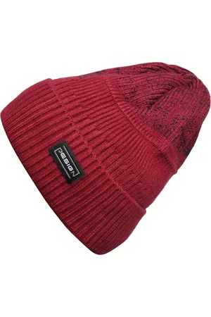 Loom Legacy Men Self Design Acrylic Wool Beanie