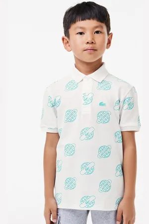Lacoste Kids Brand Logo Printed Polo Collar Cotton T-shirt