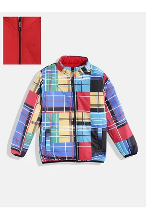 Okane Boys Colourblocked & Printed Reversible Padded Jacket