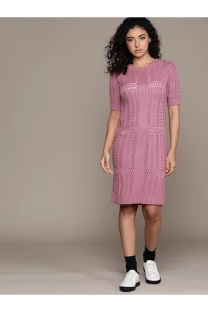 Roadster The Lifestyle Co. Open Knit Acrylic Sweater Dress