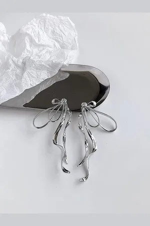 Krelin Silver-Plated Contemporary Drop Earrings