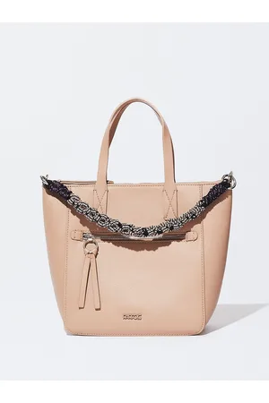 parfois Textured Structured Handheld Bag with Rope Handle