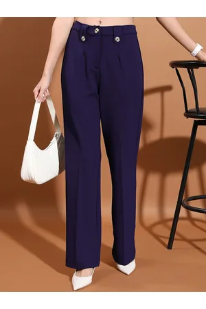 Ketch Women Straight Fit Mid Rise Trousers