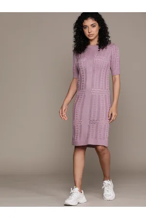 Roadster The Lifestyle Co. Open Knit Acrylic Sweater Dress