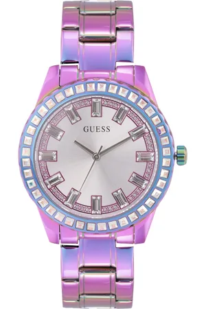 Guess Women Embellished Dial & Stainless Steel Bracelet Style Straps Analogue Watch