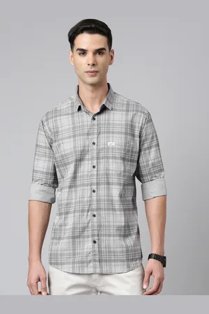 Majestic Men Comfort Slim Fit Opaque Checked Pure Cotton Casual Shirt