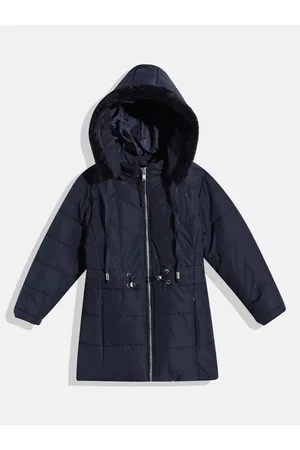 Okane Girls Hooded Longline Padded Jacket