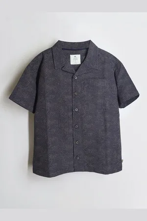 Cherry Crumble Boys Comfort Micro Disty Printed Pure Cotton Casual Shirt