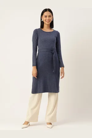 American Eye Acrylic Kurta With Tie-Up Belt
