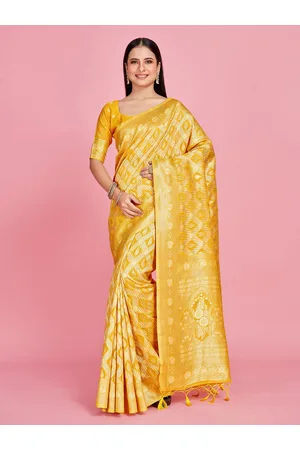 Mimosa Ethnic Motifs Woven Design Zari Art Silk Banarasi Saree