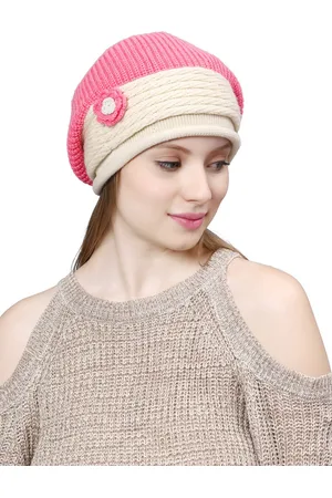 Bharatasya Women Self Design Acrylic Beanie