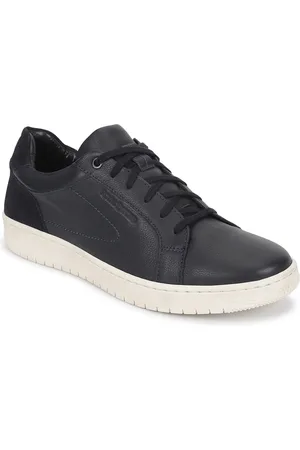 Royal Enfield Men Iconic Textured Leather Sneakers