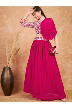 Sangria Embroidered Top with Skirt