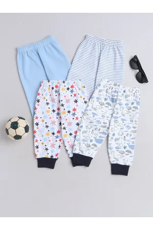 BUMZEE Boys Pack Of 4 Graphic Printed Cotton Mid-Rise Joggers