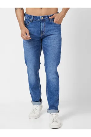 SPYKAR Men Mid-Rise Relaxed Fit Clean Look Light Fade Stretchable Jeans