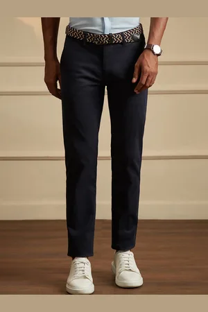 Peter England Men Slim Fit Mid-Rise Cricket Inspired Trousers