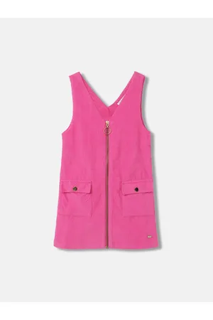 Elle Girls V-Neck Pure Cotton A-Line Dress