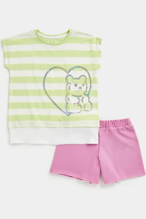 Mothercare Girls Embellished Top with Shorts