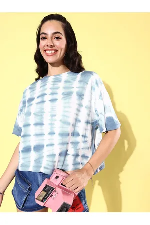 Roadster The Life Co. Pure Cotton Frosty Winters-Tie & Dye Ombre T-shirt