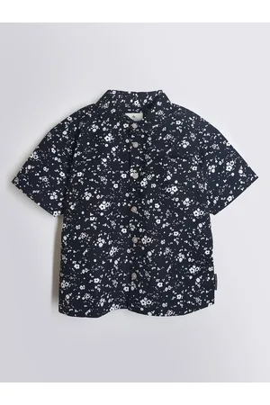 Cherry Crumble Kids Floral Printed Comfort Regular Fit Opaque Cotton Casual Shirt