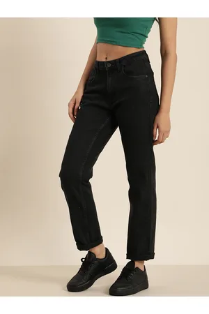 HERE&NOW Women Mid-Rise Straight Fit Stretchable Jeans