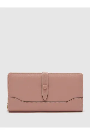 Globus Women Nude Textured Zip Around Wallet