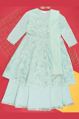 Pantaloons Girls Sequin Embellished Ready to Wear Lehenga & Blouse With Dupatta