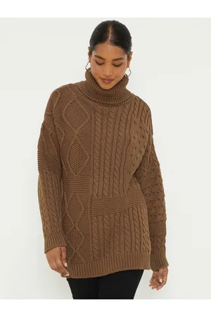 Dorothy Perkins Pure Acrylic Cable Knit Longline Pullover