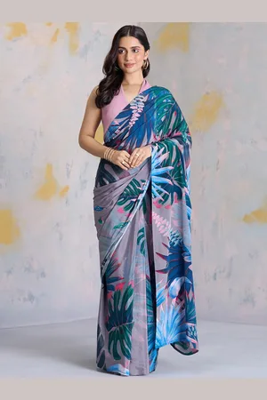 Liva Floral Printed Liva Saree