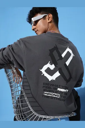 Difference of Opinion Men Graphic Printed Fleece Sweatshirt